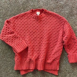 Coral over sized chunky sweater